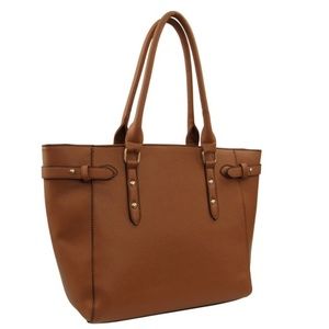 Side Buckle Brown tote bag